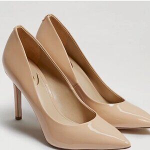 SAM EDELMAN Hazel‎ Beige Blush Pointed Toe Patent Leather Heel Sz 8